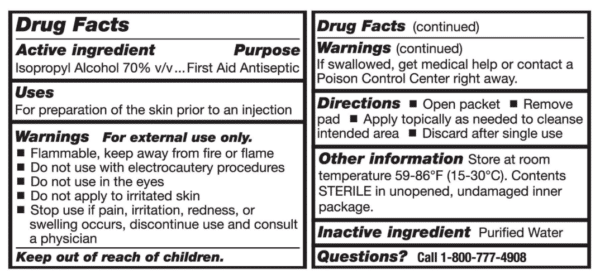 McKesson Alcohol Prep Pads (Pack of 10) - Image 2